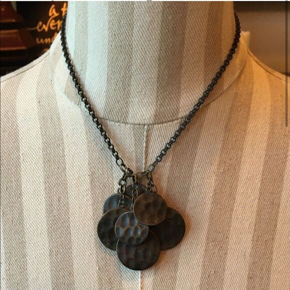 HAMMERED COIN Drop Necklace! - Picture 9 of 12